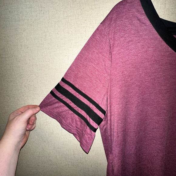 2/$25  Size 12 Large BloomChic T-shirt Dress w/ Stripped Short Sleeve & POCKETS - Picture 7 of 11